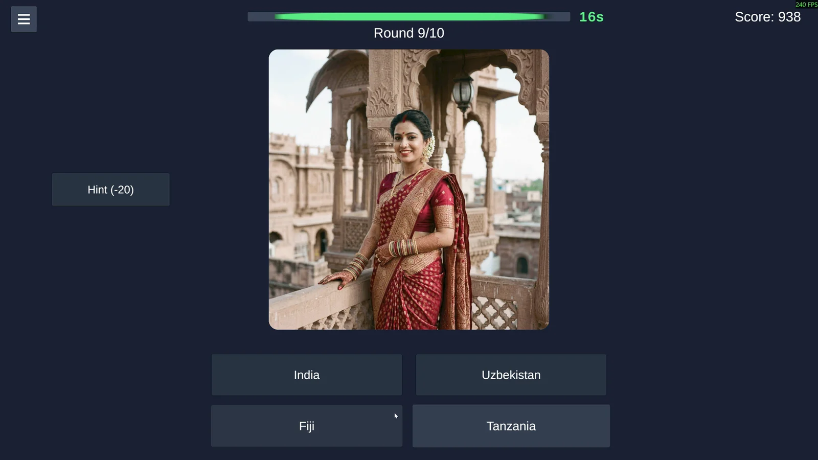Guess the Origin: a Classic round with four country options