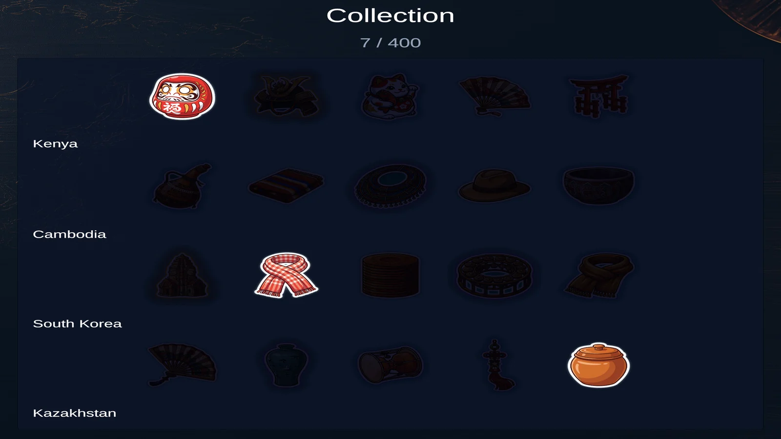Guess the Origin: the sticker collection board
